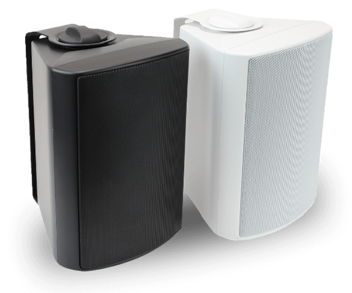 4 inch outdoor speakers in black or white